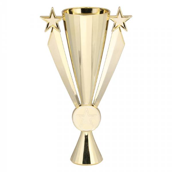 Gold 12" Star Ribbon Series Trophy Cup