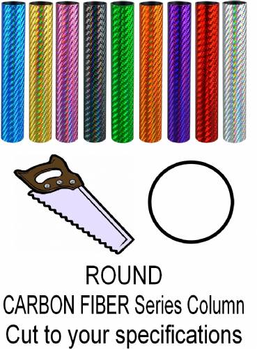 Round Carbon Fiber Series Trophy Column - Cut to Length #1