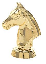 Gold 2" Horse Head Trophy Trim Piece