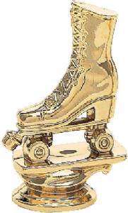 3" Roller Skate Gold Trophy Figure