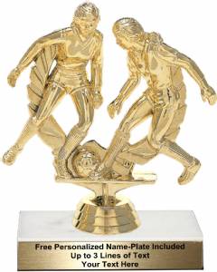 5 1/2" Soccer Double Action Female Trophy Kit