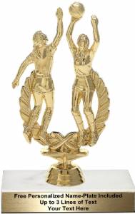 7" Basketball Double Action Female Trophy Kit
