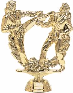 5" Karate Double Action Female Trophy Figure Gold