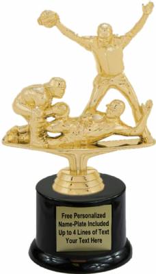 6 3/4" Triple Action Baseball Trophy Kit with Pedestal Base