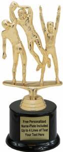 6 3/4" Triple Action Football Male Trophy Kit with Pedestal Base