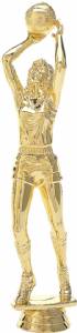 9 3/4" Basketball Female Trophy Figure Gold