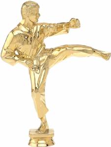 8 1/2" Karate Male Trophy Figure Gold