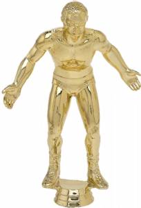 8 1/2" Wrestler Male Gold Trophy Figure