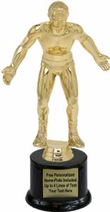 10 1/2" Wrestler Male Trophy Kit with Pedestal Base