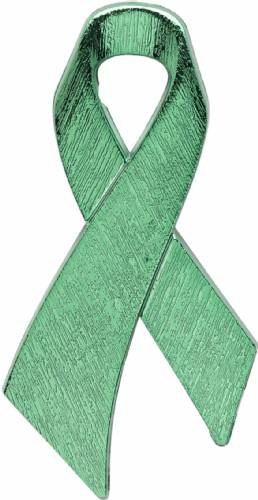 2 1/2" Green Awareness Ribbon Plaque Mount