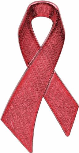 2 1/2" Red Awareness Ribbon Plaque Mount