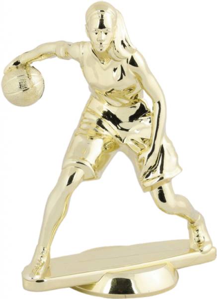 5" Gold Female Crossover Basketball Trophy Figure
