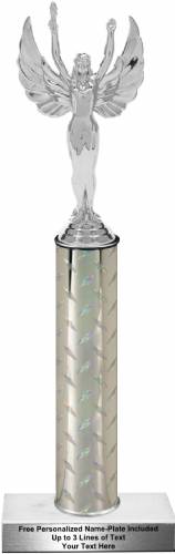 Single Column Silver Trophy Kit with Marble 16SGL-S