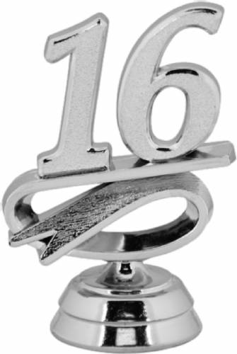 2 1/4" Silver "16" Year Date Trophy Trim Piece