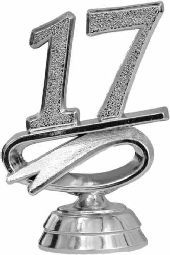 2 1/4" Silver "17" Year Date Trophy Trim Piece