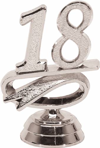 2 1/2" Silver "18" Year Date Trophy Trim Piece