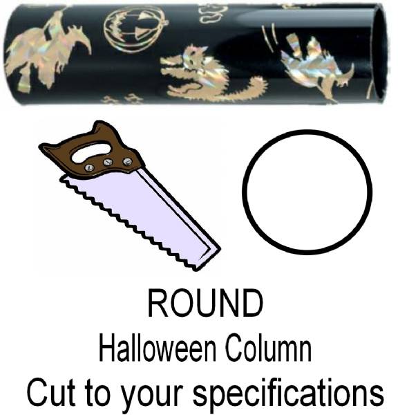Round Halloween Trophy Column - Cut to Length