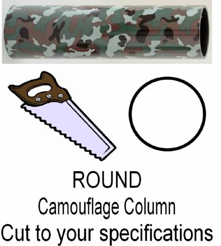 Round Camouflage Trophy Column - Cut to Length