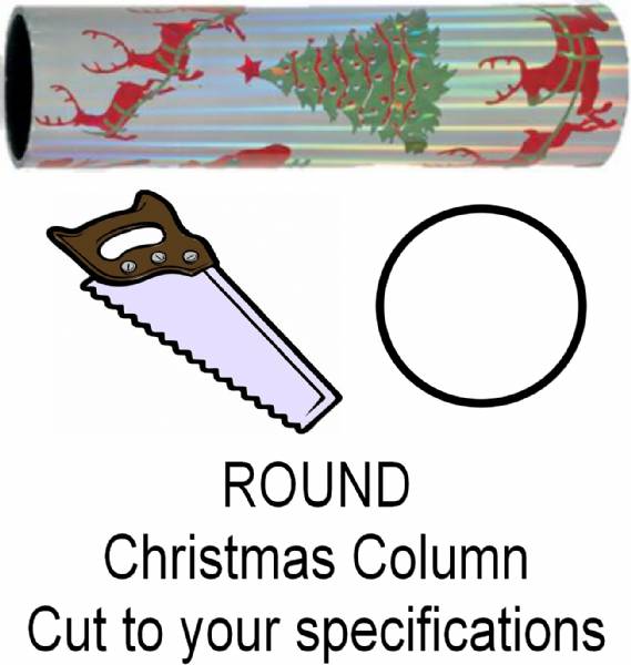 Round Christmas Trophy Column - Cut to Length