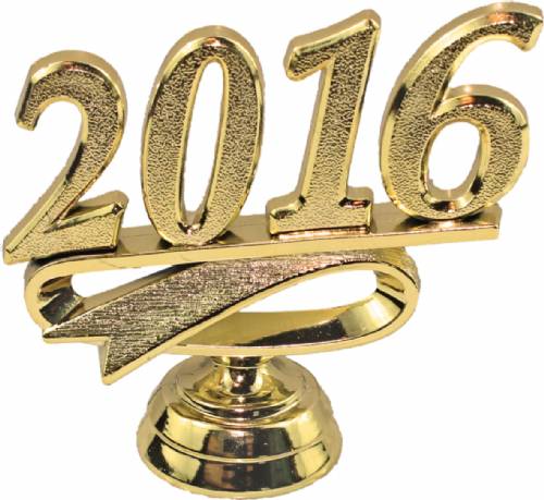 2 1/4" Gold "2016" Year Date Trophy Trim Piece