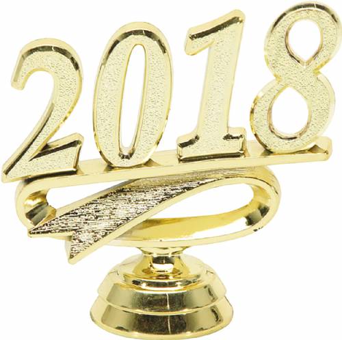 2 1/2" Gold "2018" Year Date Trophy Trim Piece