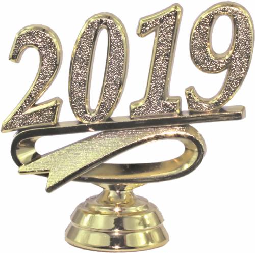 2 1/2" Gold "2019" Year Date Trophy Trim Piece