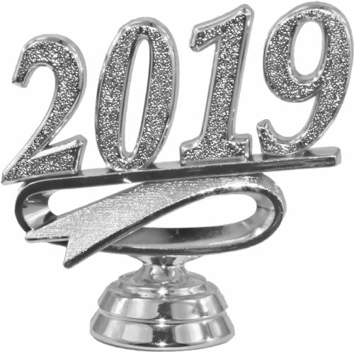 2 1/2" Silver "2019" Year Date Trophy Trim Piece