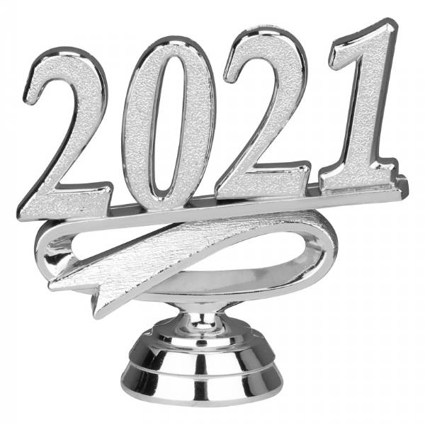 2 1/2" Silver "2021" Year Date Trophy Trim Piece