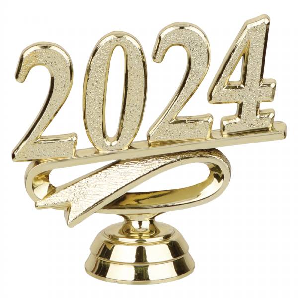 2 1/2" Gold "2024" Year Date Trophy Trim Piece