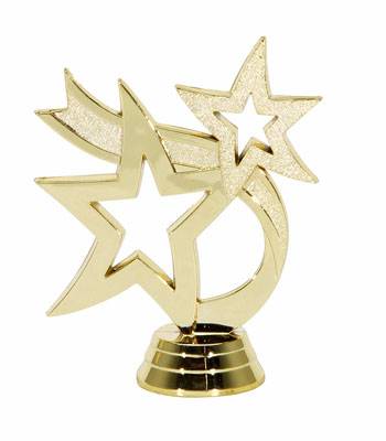 3" Gold Dancing Stars Trophy Trim Piece