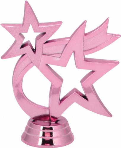 3" Pink Dancing Star Trophy Trim Piece