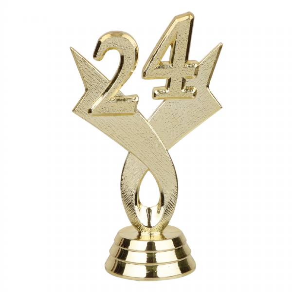 3" Gold - "24" Year Date Trophy Trim Piece