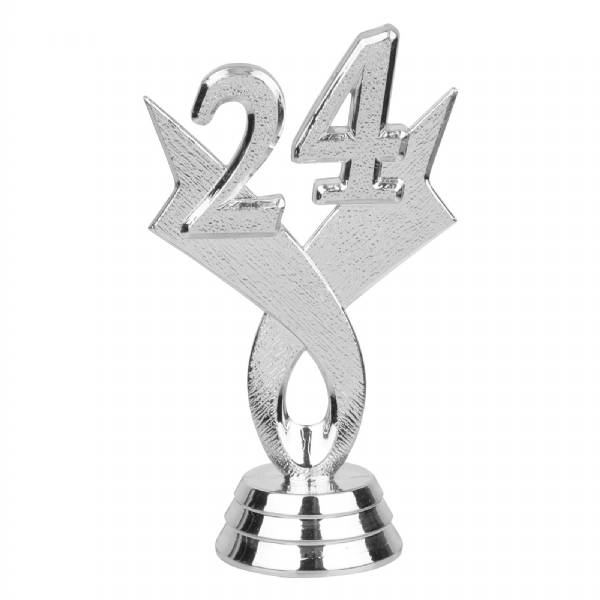 3" Silver - "24" Year Date Trophy Trim Piece