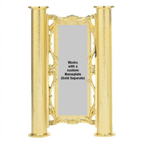 Gold 10 1/4" 2-Column Riser with Plate Holder #2