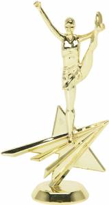 6 1/2" Cheerleader Star Series Trophy Figure Gold