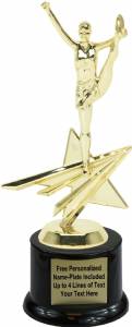 8 1/2" Cheerleader Star Series Trophy Kit with Pedestal Base