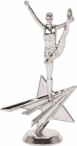 6 1/4" Cheerleader Star Series Silver Trophy Figure