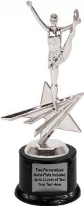 8 1/4" Cheerleader Star Series Trophy Kit with Pedestal Base