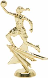 6 1/4" Basketball Female Star Series Trophy Figure Gold