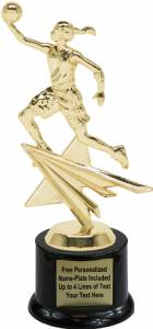 8 1/4" Basketball Female Star Series Trophy Kit with Pedestal Base