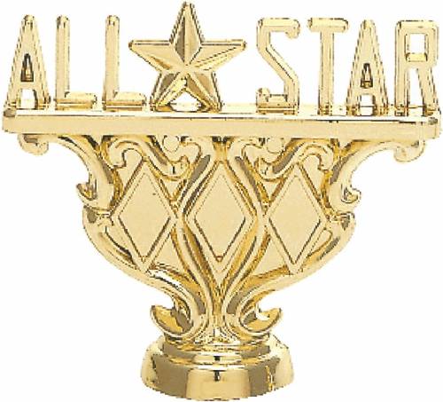 2 1/2" All Star Gold Trophy Trim Piece