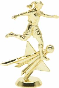 6" Soccer Female Star Series Gold Trophy Figure