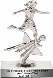 6 3/4" Soccer Female Star Series Trophy Kit