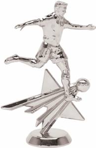 6" Soccer Male Star Series Silver Trophy Figure