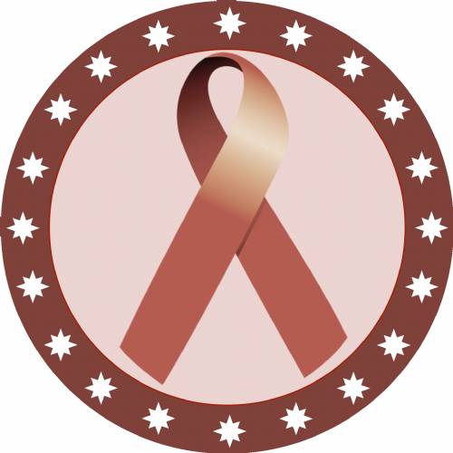 2" Brown Awareness Ribbon Trophy Insert
