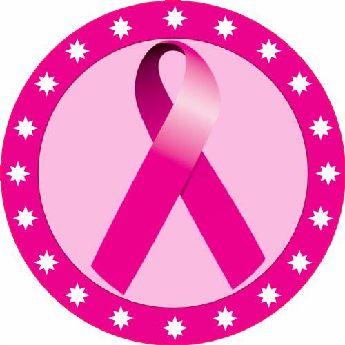 2" Pink Awareness Ribbon Trophy Insert