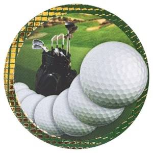 2" Dazzle Golf Trophy Insert