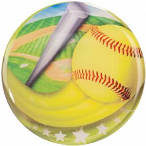 2" Softball Epoxy Dome Trophy Insert