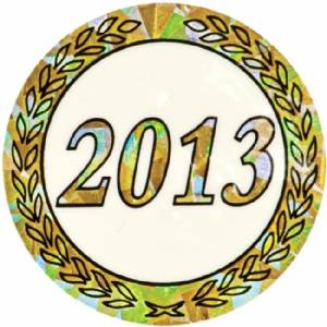 2" Hologram 2013 Year Mylar Trophy Insert