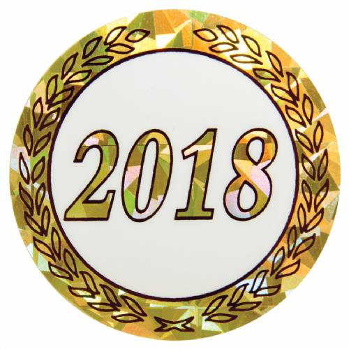 2" Hologram 2018 Year Mylar Trophy Insert